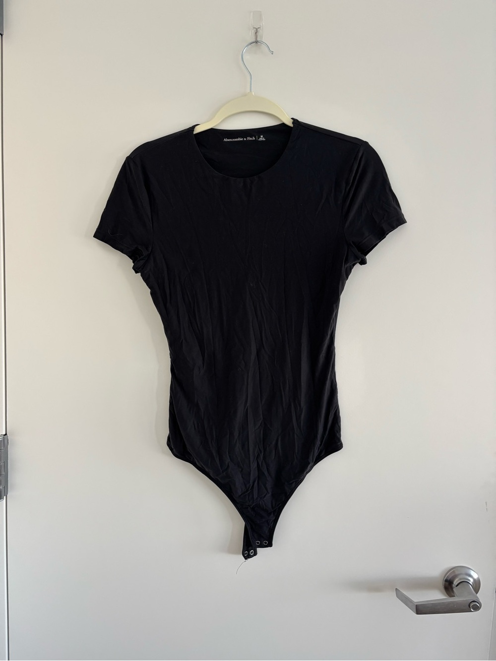 Abercrombie & Fitch Black Short-Sleeve Bodysuit